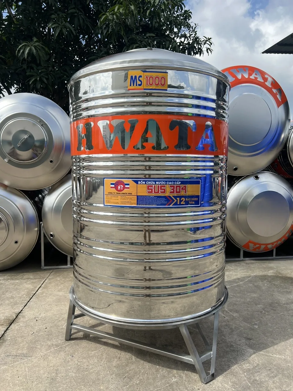 Bồn nước inox Hwata 1000L đứng H1000D Bồn nước inox Hwata 1000L đứng H1000D
